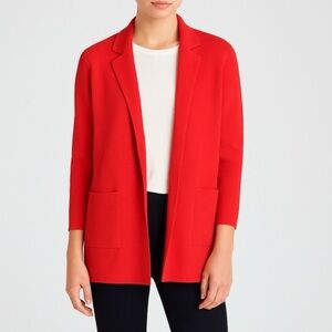 Jcrew Vibrant Red Sweater Blazer